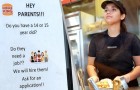 Un restaurant publie une offre d'emploi ciblant les mineurs et soulève un âpre débat