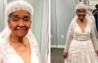 Nipote realizza il desiderio della nonna di 94 anni di poter indossare un abito da sposa per la prima volta