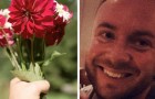 Man wordt de risee van internet nadat hij zijn ex bloemen gaf als dank voor het zijn van de moeder van zijn kinderen