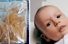 En förtidigt född flicka föds så liten att hon fick plats i en plastpåse för formbröd