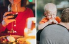 Eine junge Frau fordert ein Paar dazu auf, das Restaurant zu verlassen, weil dessen Kind zu viel weint und schreit: „Er ruiniert mein Abendessen“