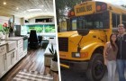 Vom Schulbus zum Minihaus auf Rädern: Ein Paar verwandelt einen alten Bus in sein Traumhaus