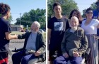 Salva a vida de um homem idoso em uma cadeira de rodas que tentava escapar de um terrível tornado