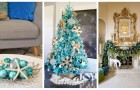 Un Noël turquoise : laissez-vous inspirer par ces astuces pour décorer la maison dans des tons de bleu et de turquoise !