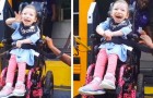 Meisje met hersenverlamming kan niet wachten om weer naar school te gaan: haar reactie is ontroerend (+ VIDEO)