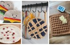 Dessous-de-plat et maniques ressemblant à des gâteaux et à des aliments gourmands : beaucoup d'idées amusantes à réaliser au crochet !