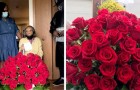 Compie 107 anni e festeggia con un bouquet di 107 rose