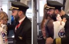 Een moeder is zichtbaar ontroerd als ze ontdekt dat haar zoon de piloot is van haar vlucht (+ VIDEO)