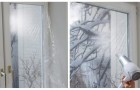 Combatti il freddo usando pellicole di plastica al posto dei doppi vetri ed evita la dispersione di calore