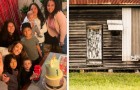 Un calciatore regala una casa nuova alla tata dei suoi figli che prima viveva in una casa di legno malandata