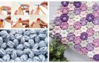 Réalisez au crochet une adorable couverture pour enfants faite de nombreuses fleurs douces et colorées