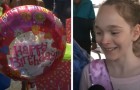 400 onbekenden gaan naar de verjaardag van een 10-jarig meisje dat het risico liep het alleen te vieren (+ VIDEO)