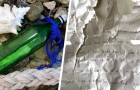 En kvinna hittar ett 25 år gammalt meddelande i en flaska: det var skrivet av en liten flicka
