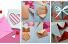 Biglietti San Valentino fai-da-te: trasforma un cuore di carta in un'adorabile bustina per i messaggi d'amore