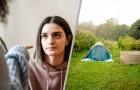 Haar dochter beledigt een dakloze man: ze laat haar midden in de winter buiten in een tent slapen