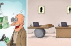Een kunstenaar portretteert de problemen van onze samenleving in 15 duidelijke en satirische illustraties