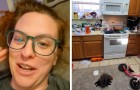 Exhausted mother of 4 shows users the sorry state of her home after she does not clean it for four days