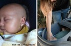 Moeder laat haar dochtertje van 3 maanden in haar oren prikken: “Ze zal zich niet herinneren dat ze moest huilen”