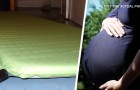 Sie lässt seine schwangere Freundin auf dem Boden schlafen: 