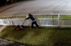 Man wordt gefilmd terwijl hij een grasmaaier steelt en de tuin maait: gezocht