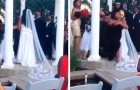 Mujer embarazada interrumpe una boda en el momento más hermoso: 