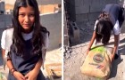 Ze wil van school af en video's maken voor het web: haar vader stelt haar op de proef op de bouwplaats waar hij werkt