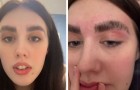 She pays for an eyebrow lamination, but the result is not at all what she wanted