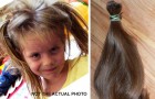 Exasperated dad cuts off the long hair of his 7-year-old daughter who refused to brush it: 