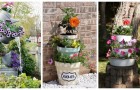 Flower Tower: crea delle bellissime torri di vasi fioriti per decorare il giardino