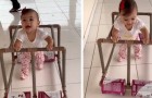 Father builds a walker out of PVC pipes and cans for his little daughter - he didn't have the money to buy a new one