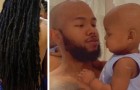 Papà si rade a zero i lunghi capelli per sostenere la figlioletta malata di cancro