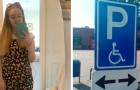 Utilizza il parcheggio per disabili ma viene criticata perché sembra sana: 