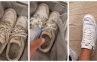 De superefficiënte methode om kunstleren schoenen in de wasmachine te wassen 