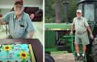 Sigue cultivando la tierra a pesar de sus 105 años: 