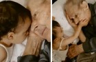 Infant girl wakes up her great-grandfather to cuddle him: the images have moved the web