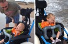 Bimbo di 2 anni con paralisi cerebrale vede per la prima volta il mare e ne è entusiasta (+VIDEO)