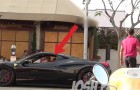 He arrives at the restaurant dressed up as a homeless and is not alowed in, but when he arrives in a Ferrari ..