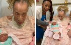 105-jarige vrouw ontmoet voor het eerst haar achterkleindochter: 