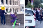 Ze knielt voor het Colosseum om haar partner ten huwelijk te vragen: hij rent hard weg (+ VIDEO)