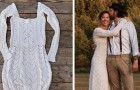 Ze breit haar trouwjurk: ze geeft $290 uit en doet er meer dan 200 uur over om het te maken