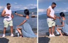 Sie geht vor ihrem Freund auf ein Knie nieder, um ihm einen Heiratsantrag zu machen: Das Internet kritisiert sie
