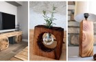 Möbel und Wohnaccessoires aus Holzstämmen: 11 Ideen zum Bewundern