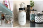 11 manieren om glazen potten te recyclen tot mooie en nuttige voorwerpen voor elke kamer in huis
