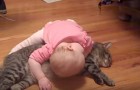 Quand vous verrez la patience de ce chat avec ce bébé vous n'en croirez pas vos yeux!