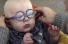 Thanks to special glasses this baby sees his mother for the first time -- this tableau warms the heart!