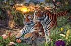 Les tigres sont très habiles dans l'art du camouflage : pouvez-vous dire combien sont-ils dans l’image ?