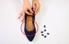 Glue buttonholes on shoes --- and completely restyle them!