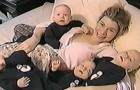 He films his wife with their quadruplets --- you won't be able to stop laughing!