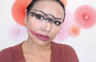 Dit meisje weet een optische illusie te verwezenlijken met gebruik van make-up!