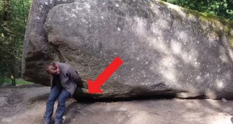 Esta rocha pesa 137 toneladas, mas quando ele tenta removê-la, veja o que acontece!